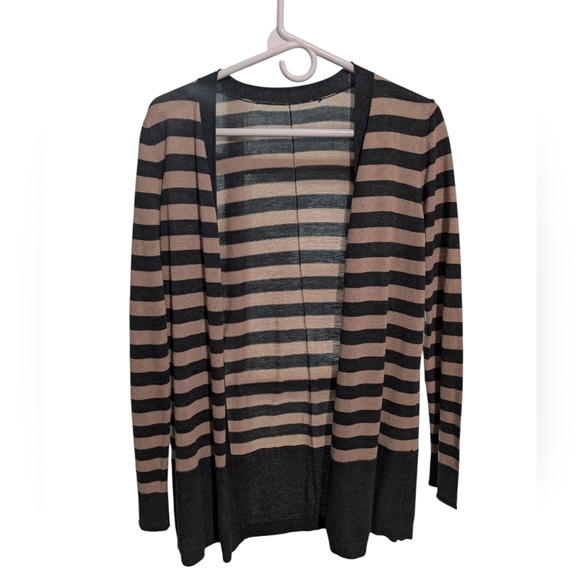 Source Unknown Sweaters - * 3 For $25 *Womens Small Striped Black and‎ Tan Cardigan